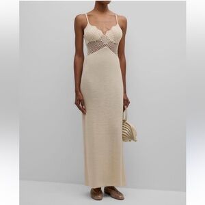 STAUD Tara crochet dress cream color - size Small